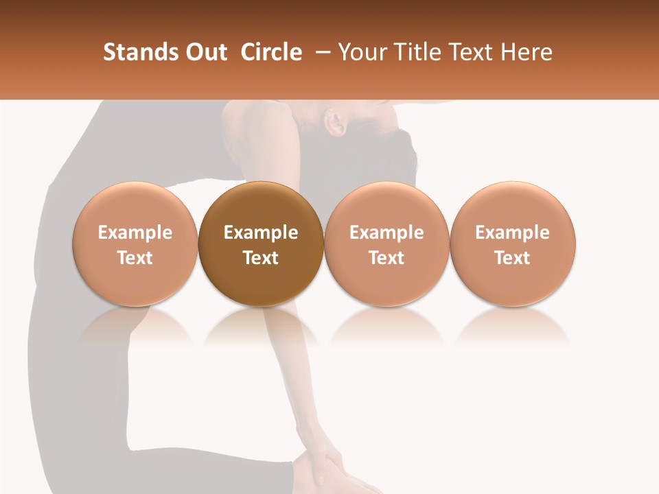 A Woman In A Yoga Pose With A Sign In Front Of Her PowerPoint Template