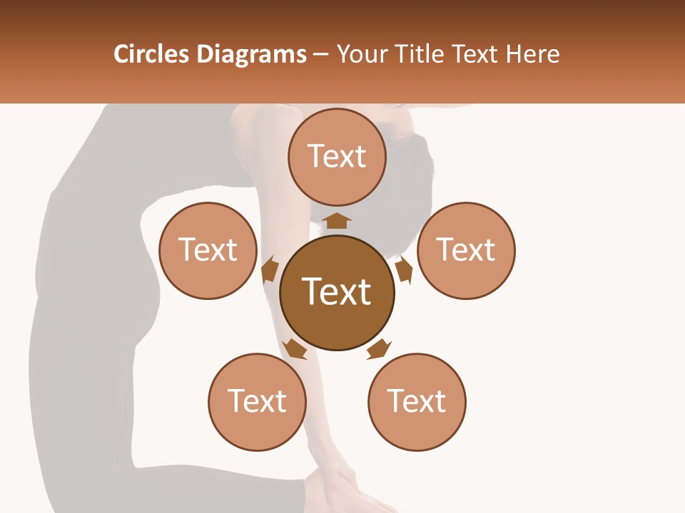 A Woman In A Yoga Pose With A Sign In Front Of Her PowerPoint Template