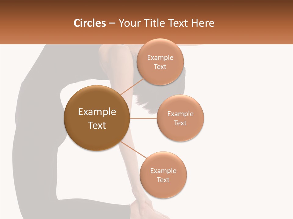 A Woman In A Yoga Pose With A Sign In Front Of Her PowerPoint Template