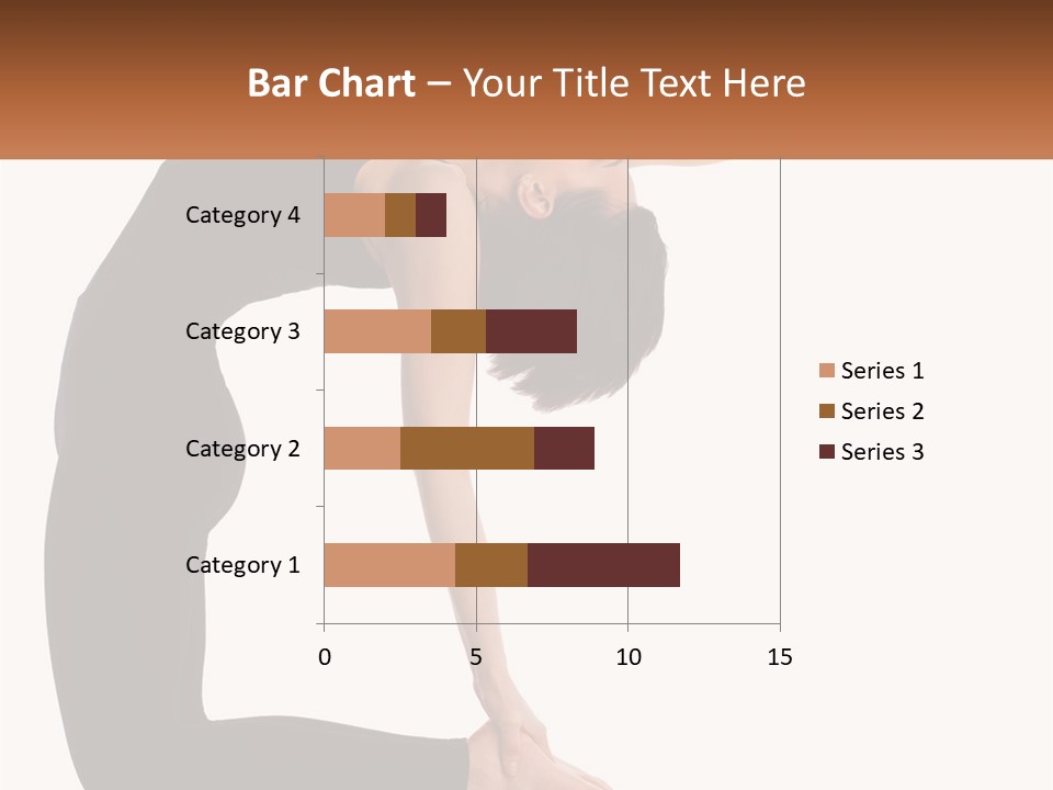 A Woman In A Yoga Pose With A Sign In Front Of Her PowerPoint Template