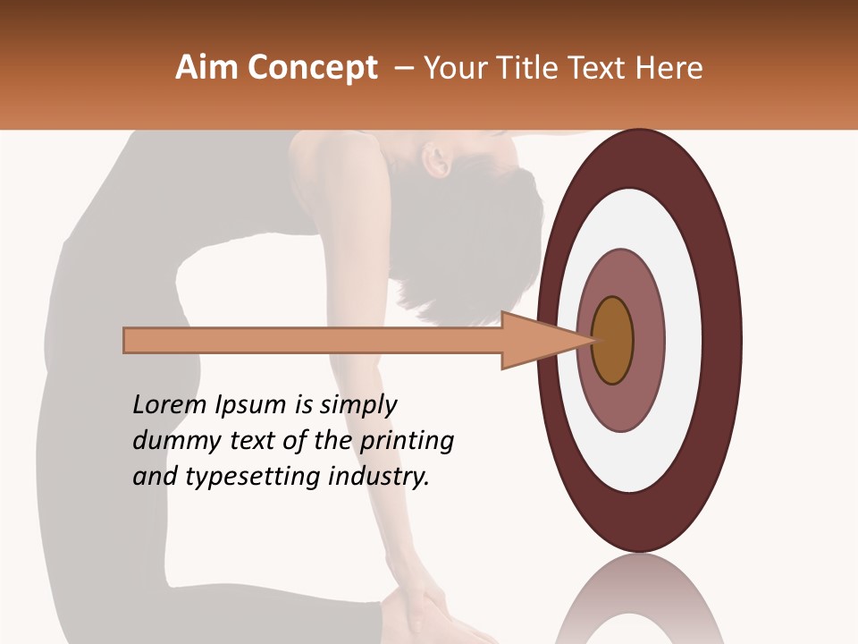 A Woman In A Yoga Pose With A Sign In Front Of Her PowerPoint Template