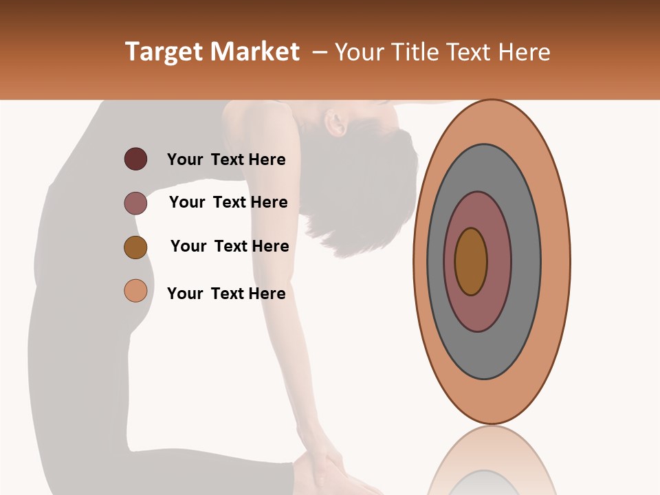 A Woman In A Yoga Pose With A Sign In Front Of Her PowerPoint Template