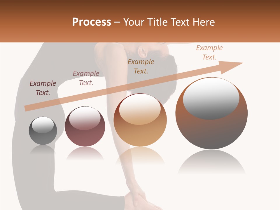 A Woman In A Yoga Pose With A Sign In Front Of Her PowerPoint Template