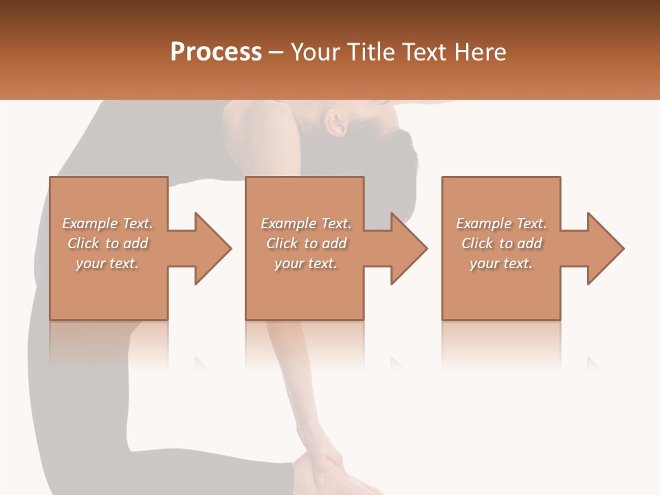 A Woman In A Yoga Pose With A Sign In Front Of Her PowerPoint Template