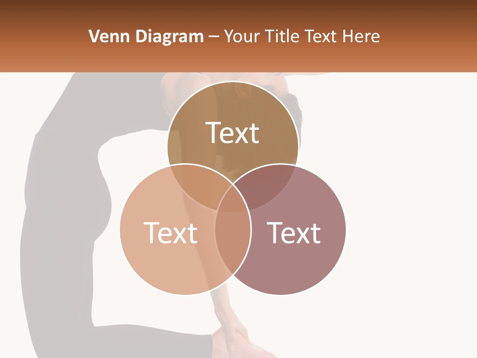 A Woman In A Yoga Pose With A Sign In Front Of Her PowerPoint Template