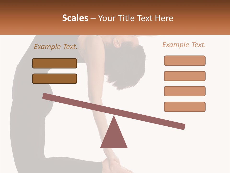 A Woman In A Yoga Pose With A Sign In Front Of Her PowerPoint Template