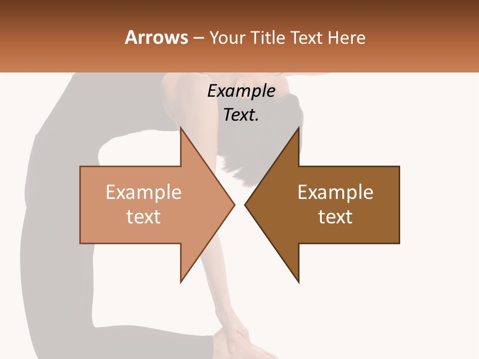 A Woman In A Yoga Pose With A Sign In Front Of Her PowerPoint Template