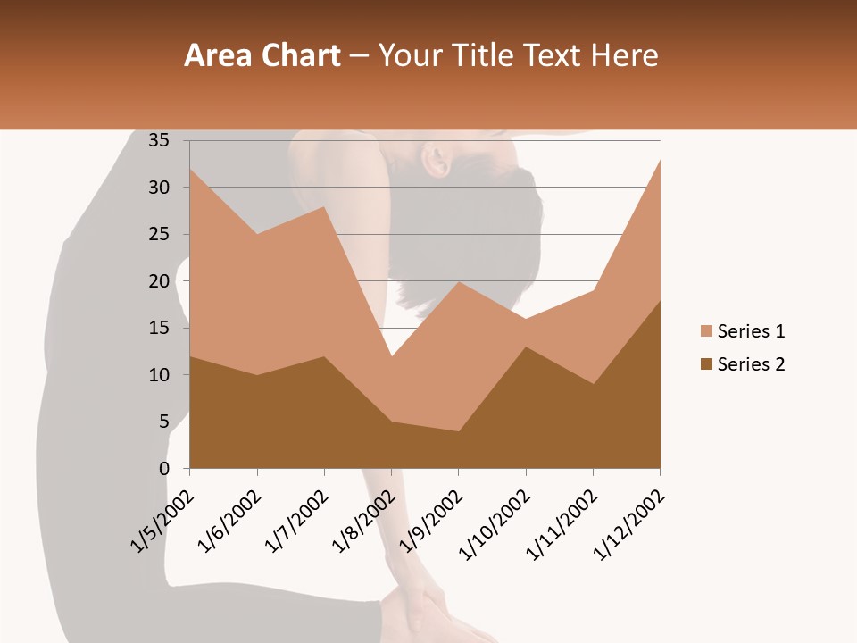 A Woman In A Yoga Pose With A Sign In Front Of Her PowerPoint Template