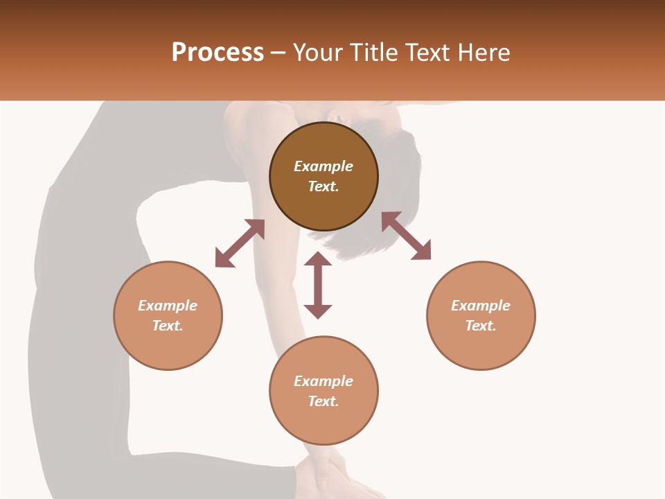 A Woman In A Yoga Pose With A Sign In Front Of Her PowerPoint Template