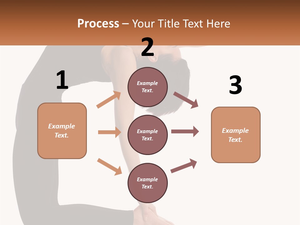 A Woman In A Yoga Pose With A Sign In Front Of Her PowerPoint Template