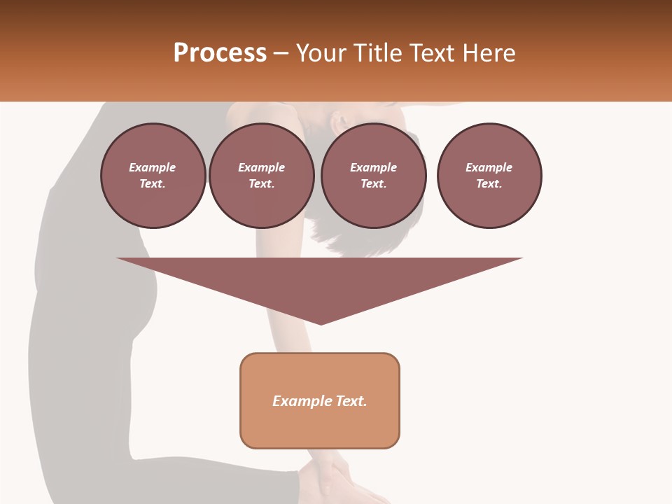 A Woman In A Yoga Pose With A Sign In Front Of Her PowerPoint Template