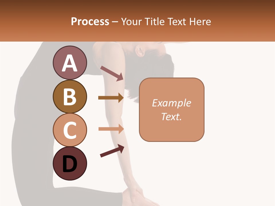 A Woman In A Yoga Pose With A Sign In Front Of Her PowerPoint Template