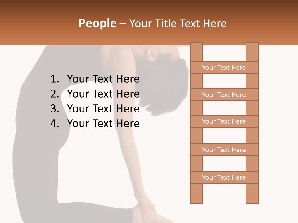 A Woman In A Yoga Pose With A Sign In Front Of Her PowerPoint Template