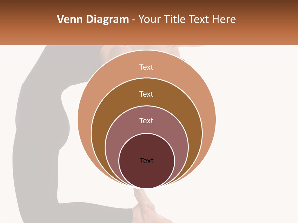 A Woman In A Yoga Pose With A Sign In Front Of Her PowerPoint Template