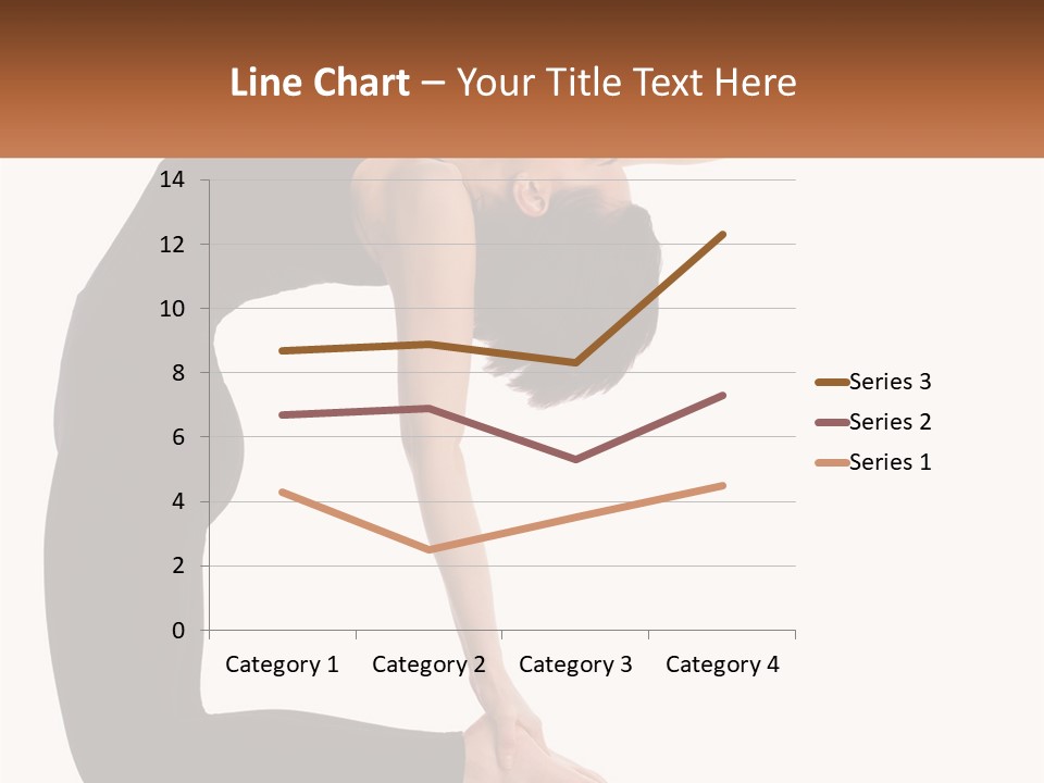 A Woman In A Yoga Pose With A Sign In Front Of Her PowerPoint Template