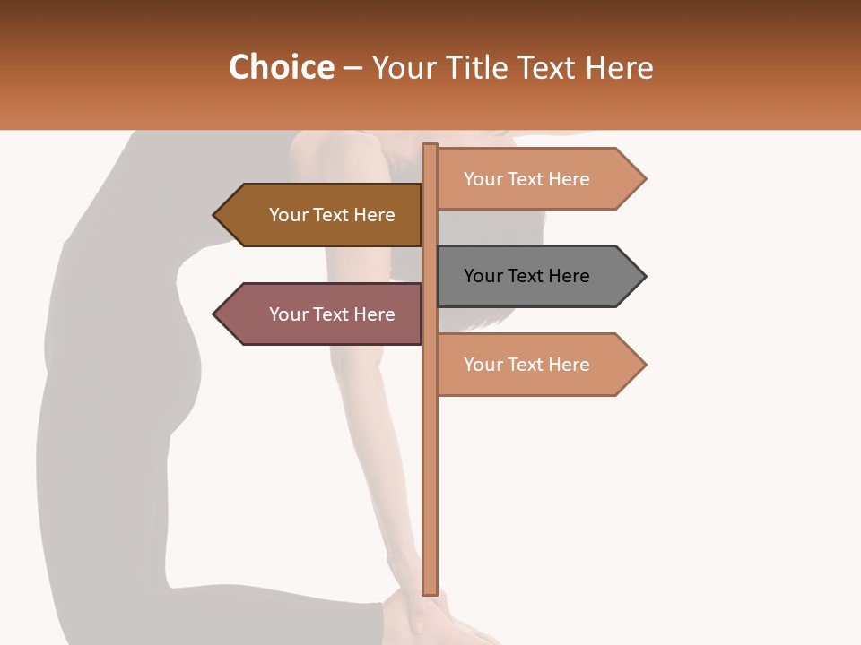 A Woman In A Yoga Pose With A Sign In Front Of Her PowerPoint Template