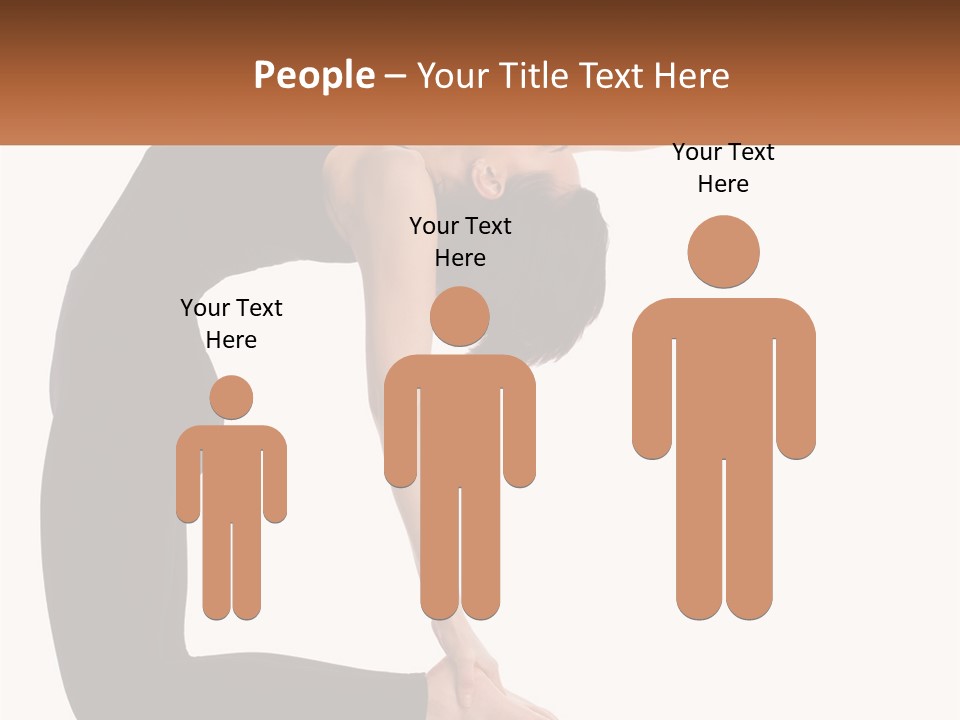 A Woman In A Yoga Pose With A Sign In Front Of Her PowerPoint Template