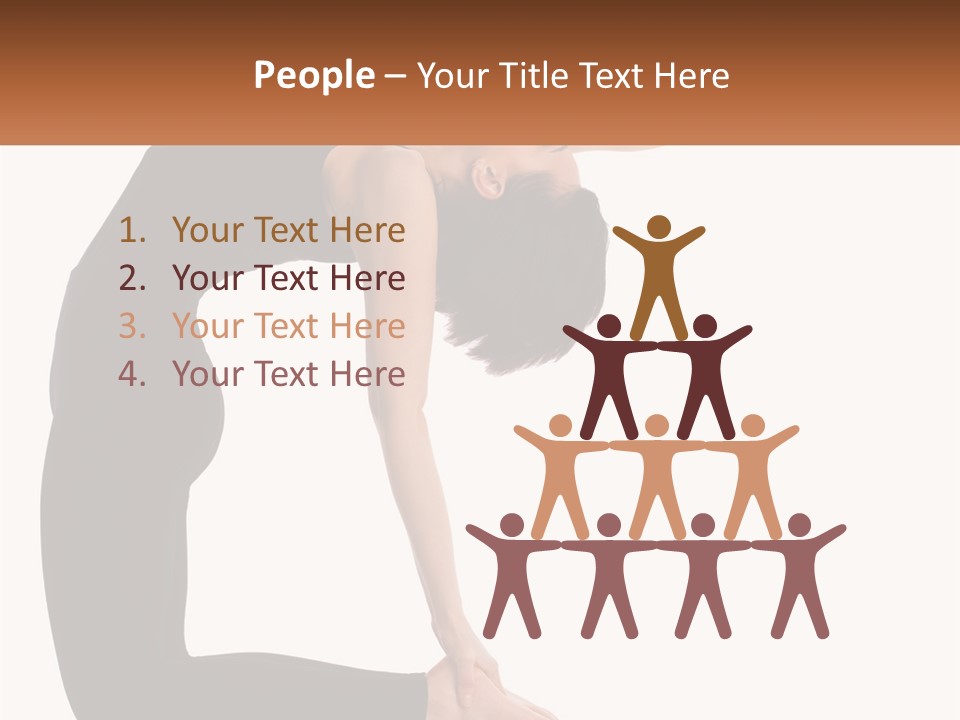 A Woman In A Yoga Pose With A Sign In Front Of Her PowerPoint Template