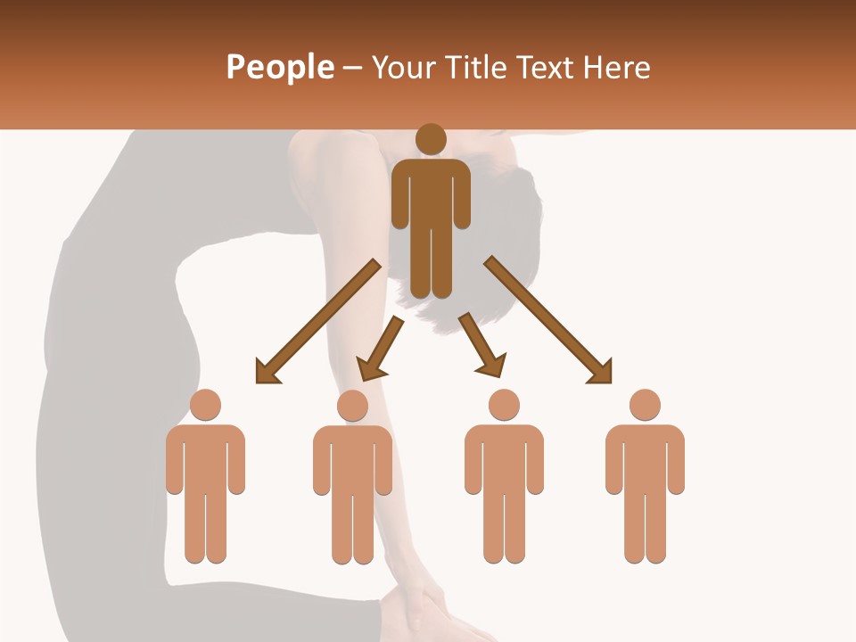 A Woman In A Yoga Pose With A Sign In Front Of Her PowerPoint Template