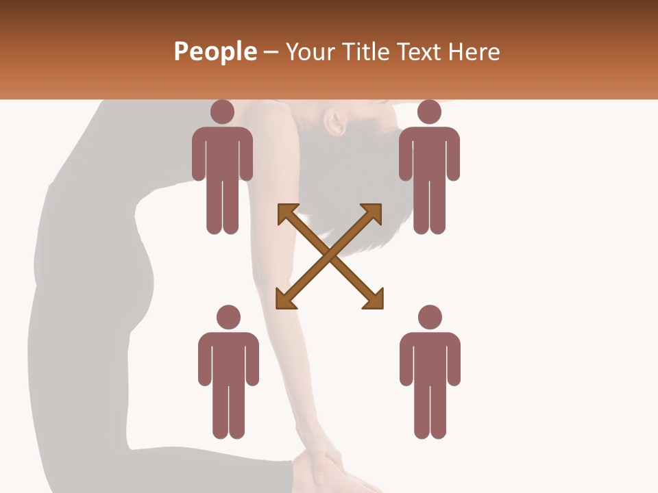 A Woman In A Yoga Pose With A Sign In Front Of Her PowerPoint Template