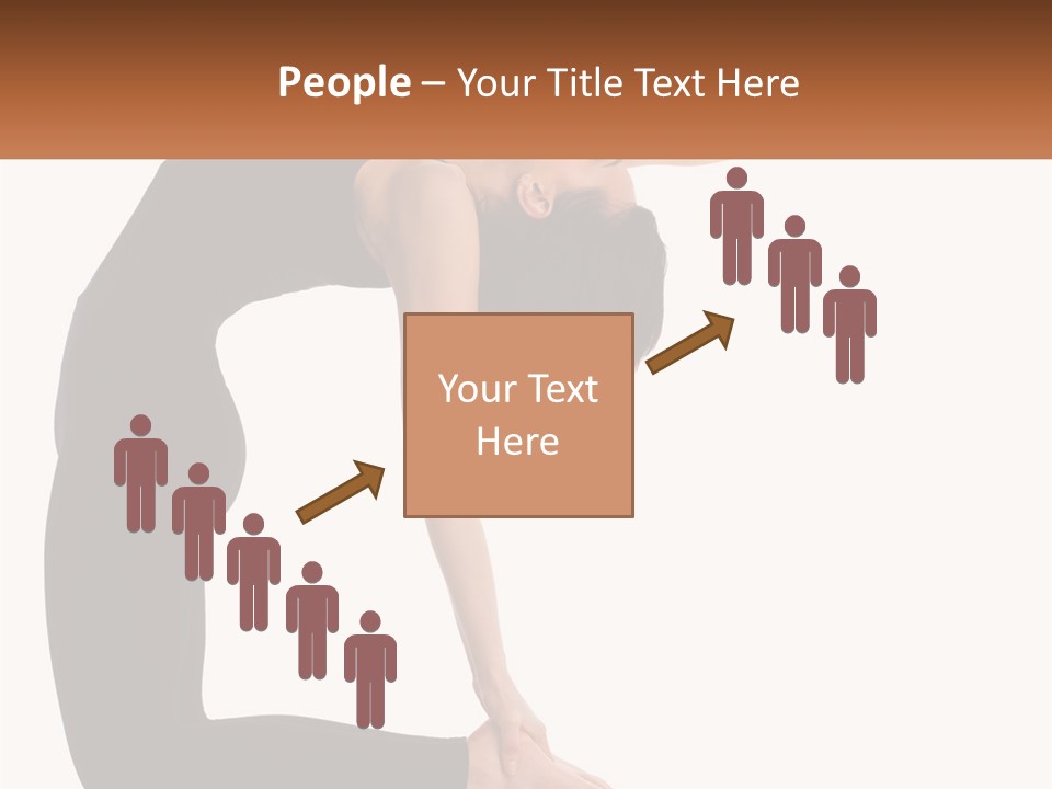 A Woman In A Yoga Pose With A Sign In Front Of Her PowerPoint Template