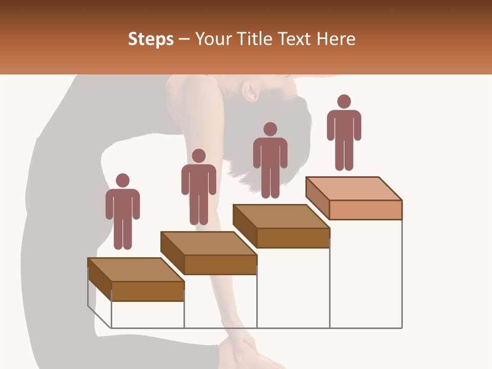 A Woman In A Yoga Pose With A Sign In Front Of Her PowerPoint Template