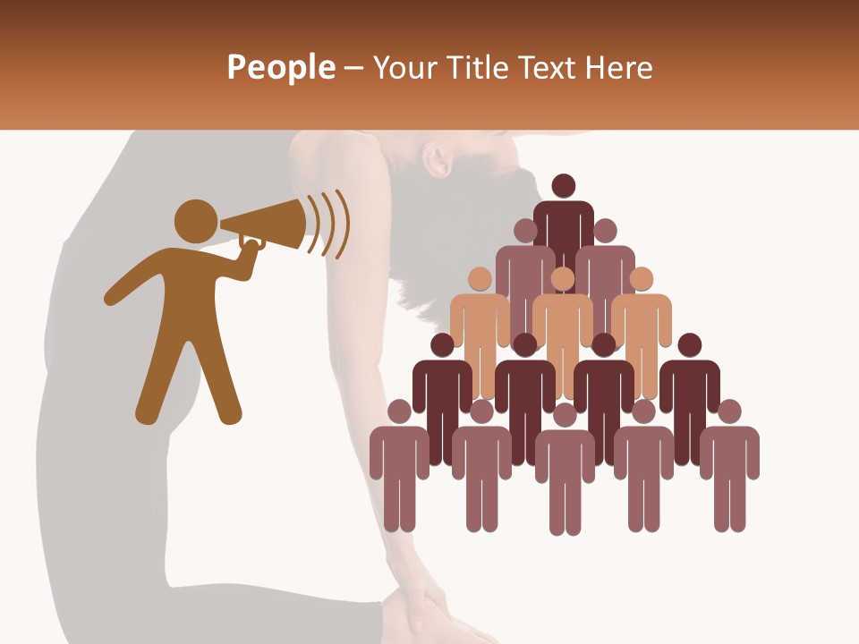 A Woman In A Yoga Pose With A Sign In Front Of Her PowerPoint Template