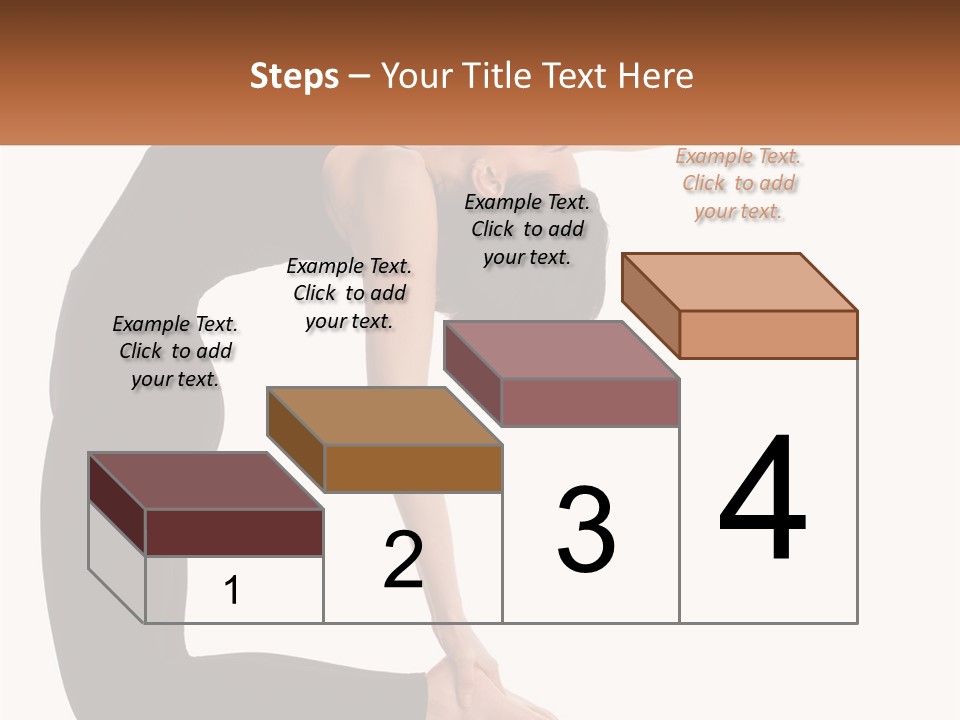 A Woman In A Yoga Pose With A Sign In Front Of Her PowerPoint Template