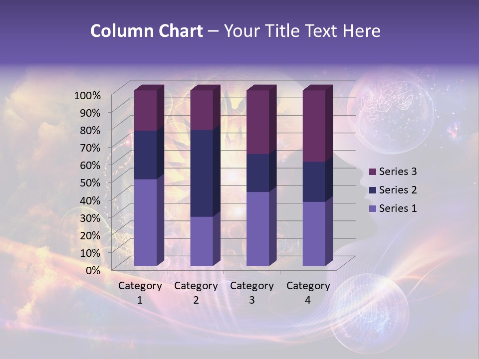 A Woman's Face Surrounded By Bubbles And Bubbles PowerPoint Template