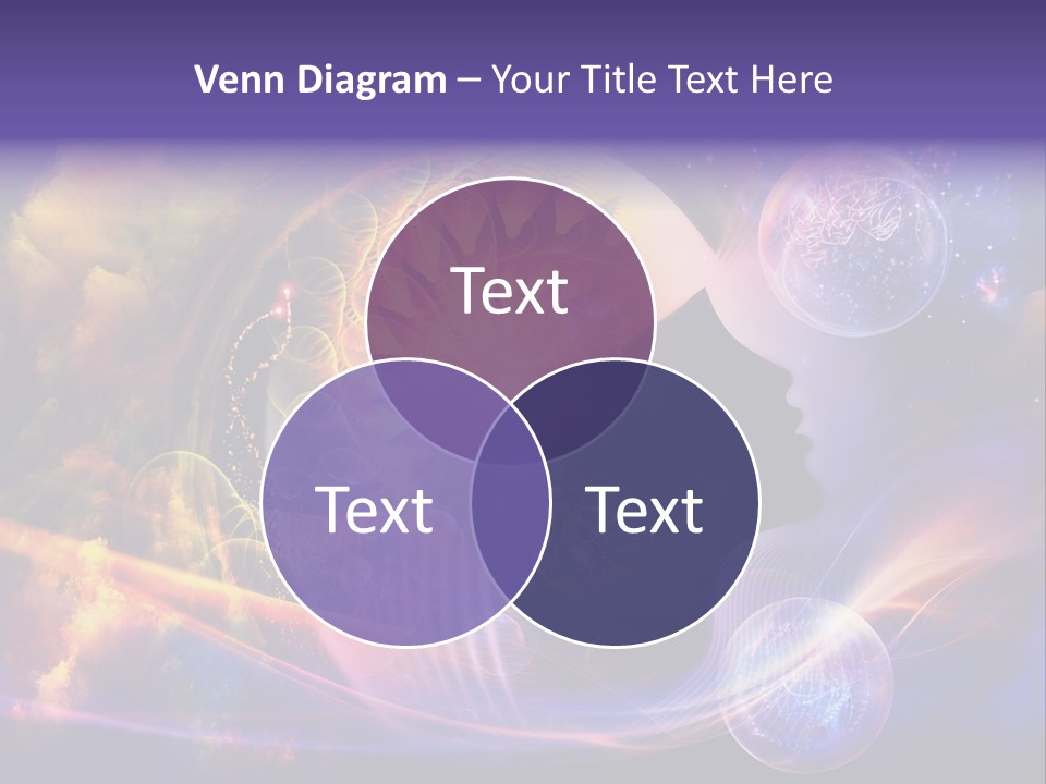 A Woman's Face Surrounded By Bubbles And Bubbles PowerPoint Template