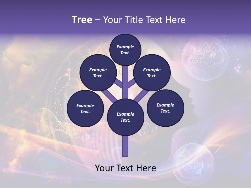 A Woman's Face Surrounded By Bubbles And Bubbles PowerPoint Template