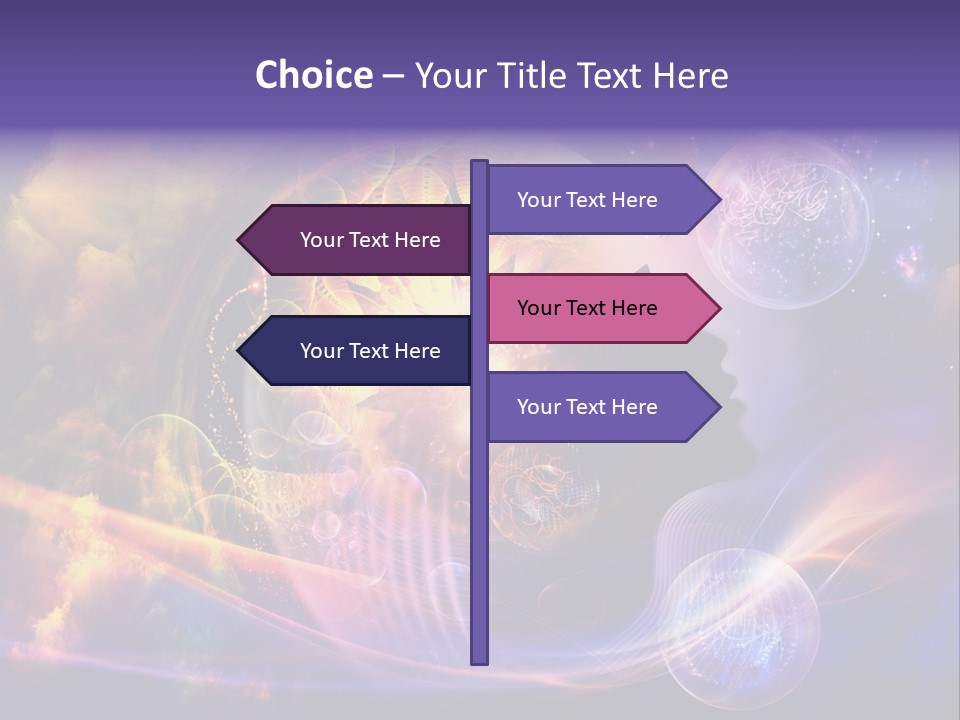 A Woman's Face Surrounded By Bubbles And Bubbles PowerPoint Template