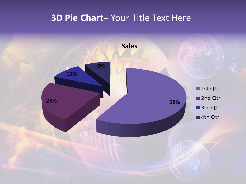 A Woman's Face Surrounded By Bubbles And Bubbles PowerPoint Template