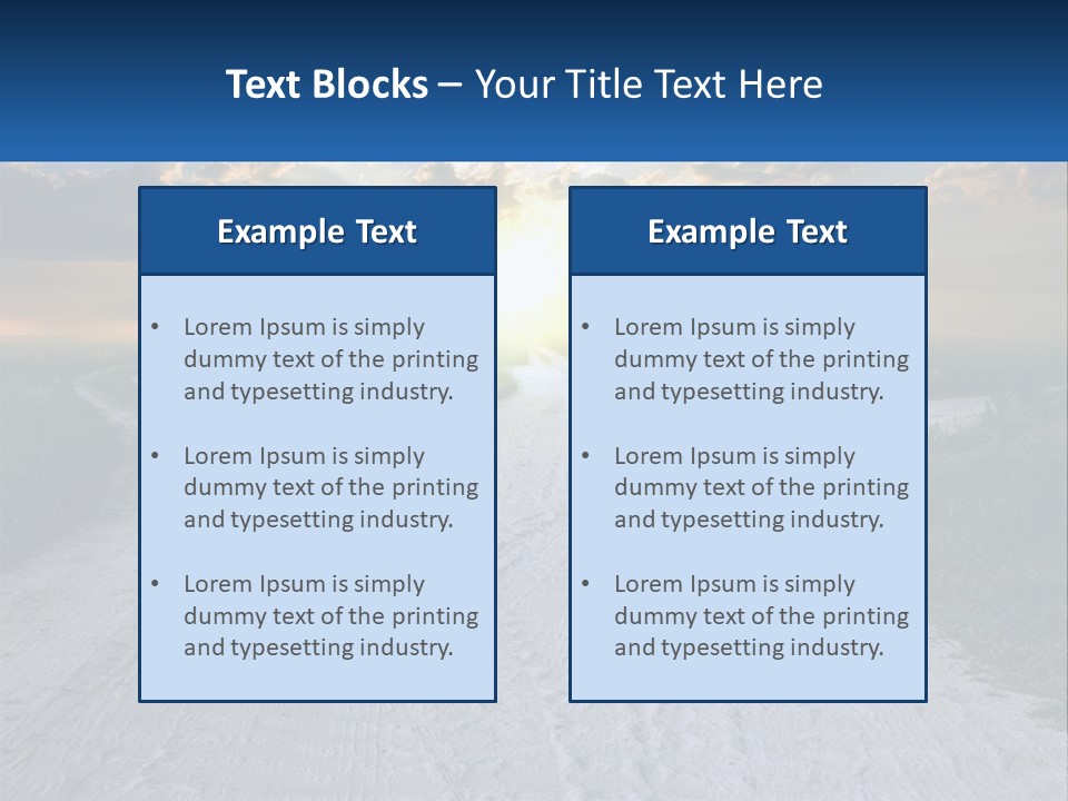 A Dirt Road With The Sun Setting In The Background PowerPoint Template