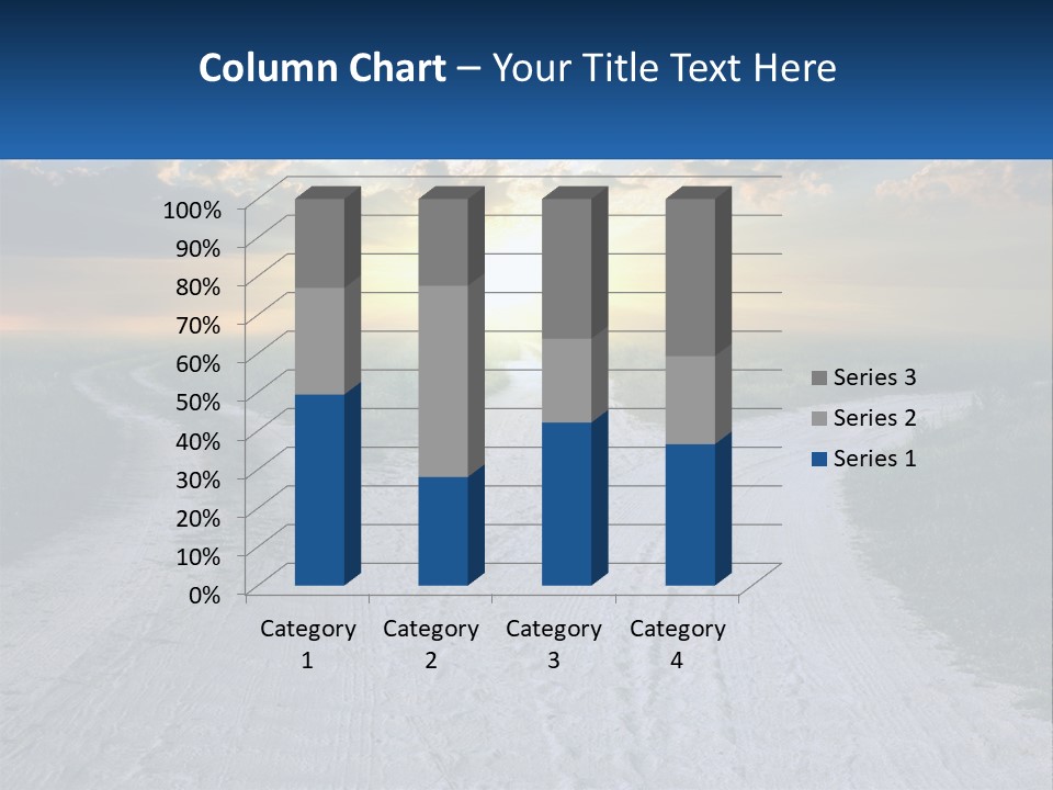 A Dirt Road With The Sun Setting In The Background PowerPoint Template