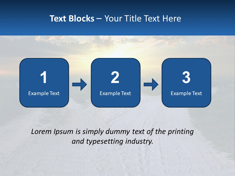 A Dirt Road With The Sun Setting In The Background PowerPoint Template