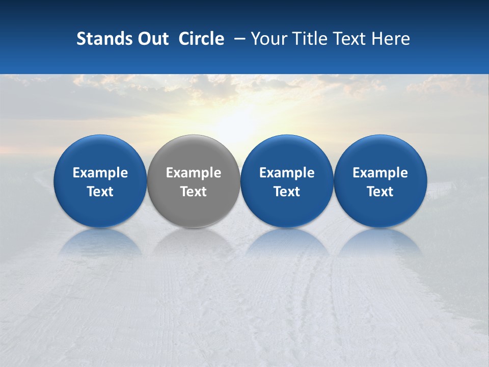 A Dirt Road With The Sun Setting In The Background PowerPoint Template