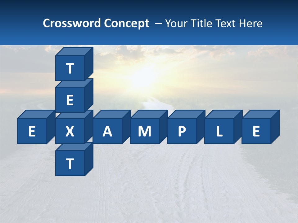 A Dirt Road With The Sun Setting In The Background PowerPoint Template