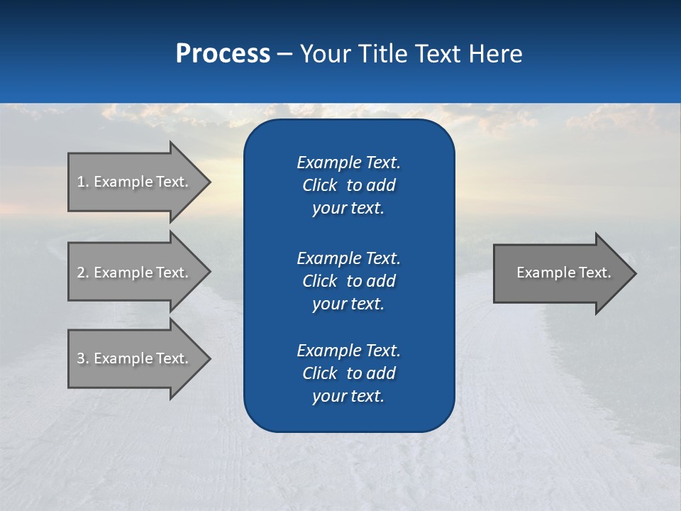 A Dirt Road With The Sun Setting In The Background PowerPoint Template