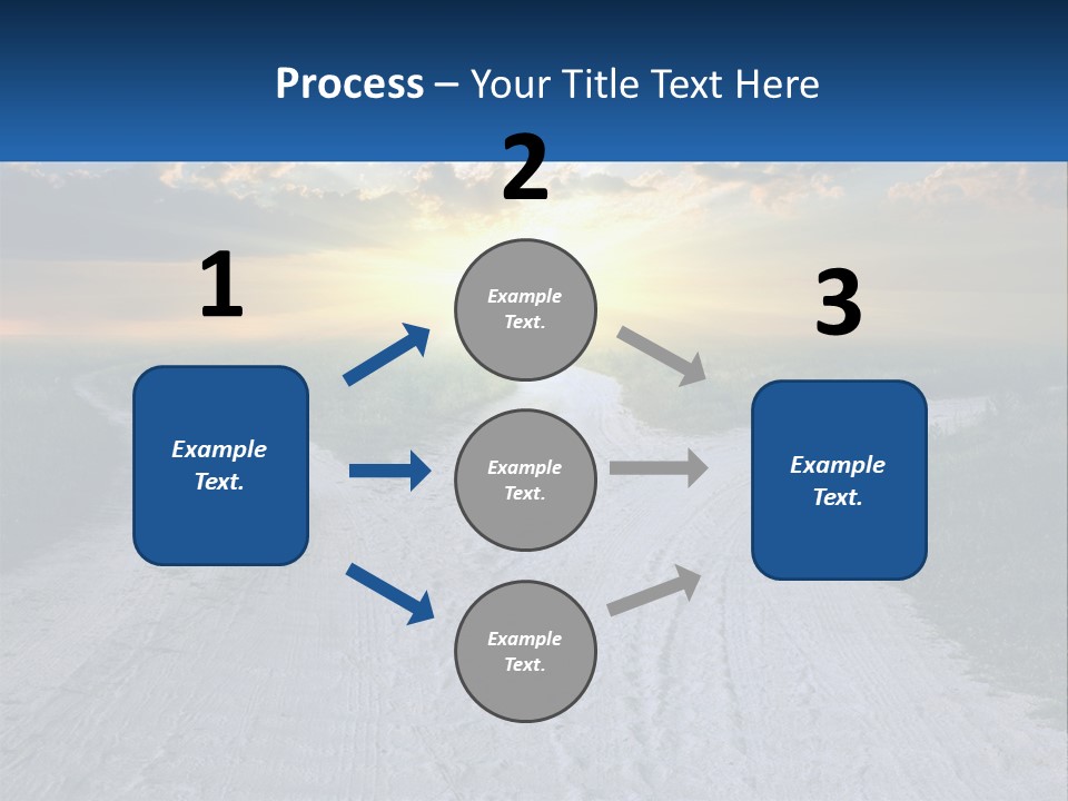 A Dirt Road With The Sun Setting In The Background PowerPoint Template