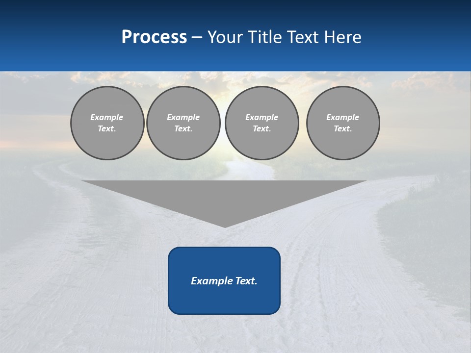 A Dirt Road With The Sun Setting In The Background PowerPoint Template