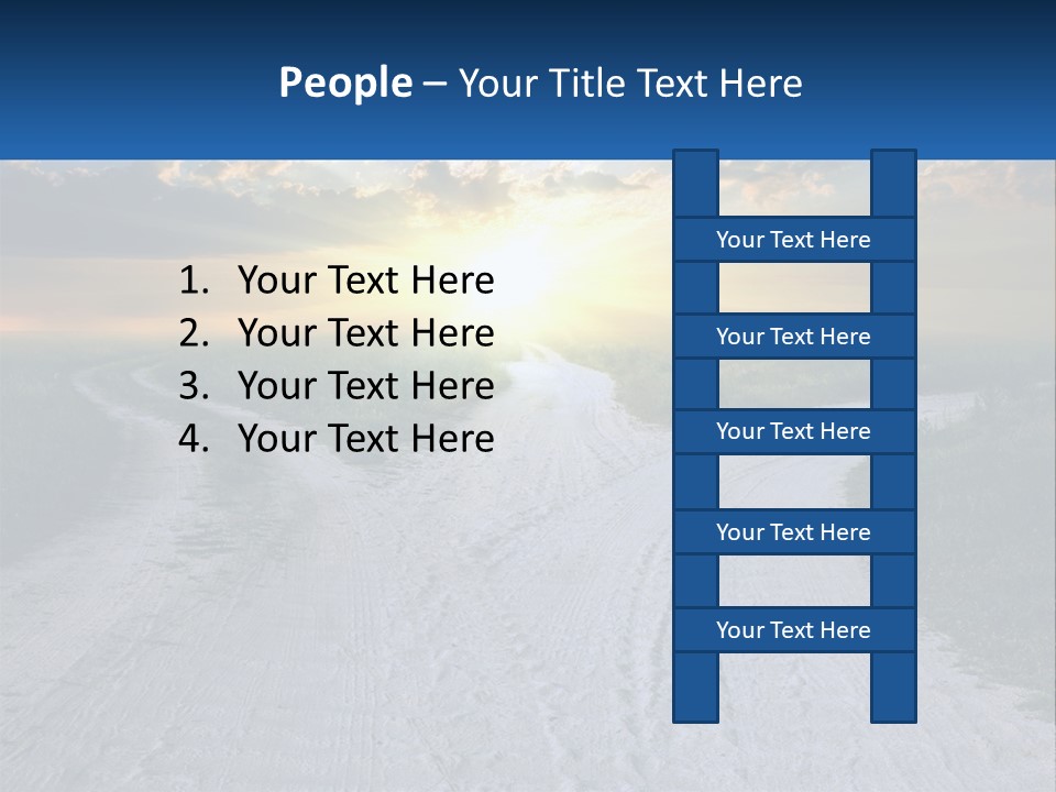 A Dirt Road With The Sun Setting In The Background PowerPoint Template