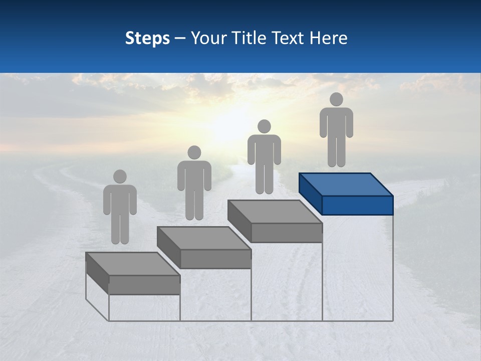 A Dirt Road With The Sun Setting In The Background PowerPoint Template