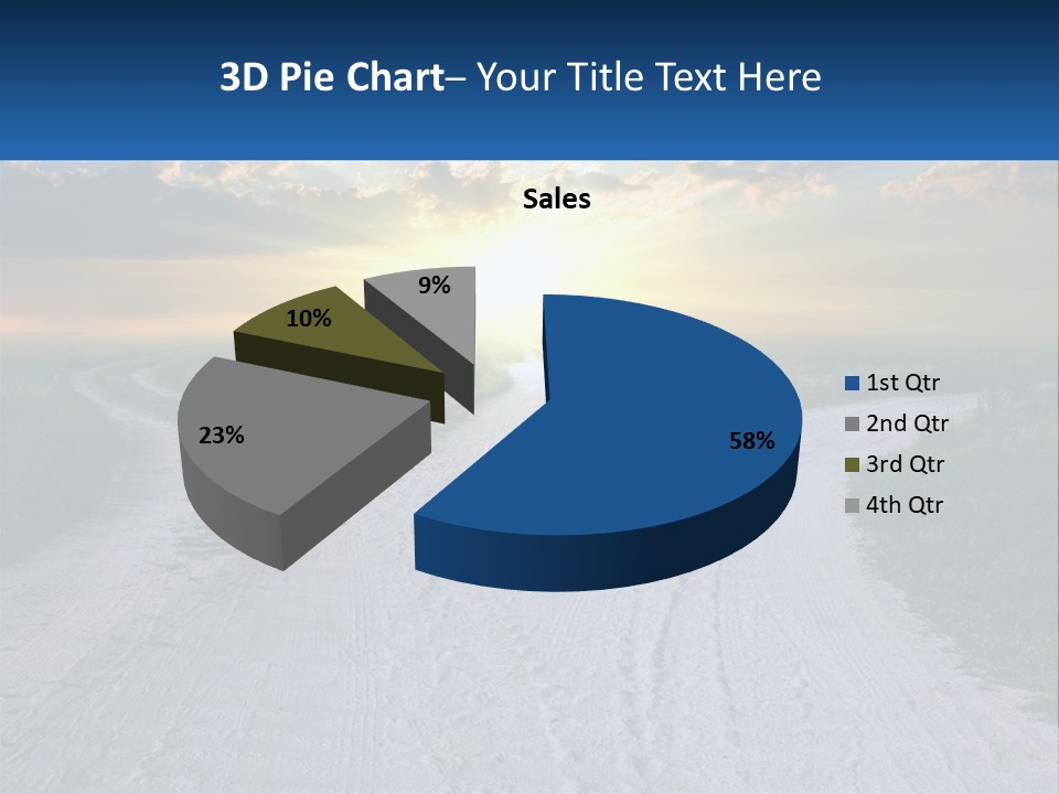 A Dirt Road With The Sun Setting In The Background PowerPoint Template