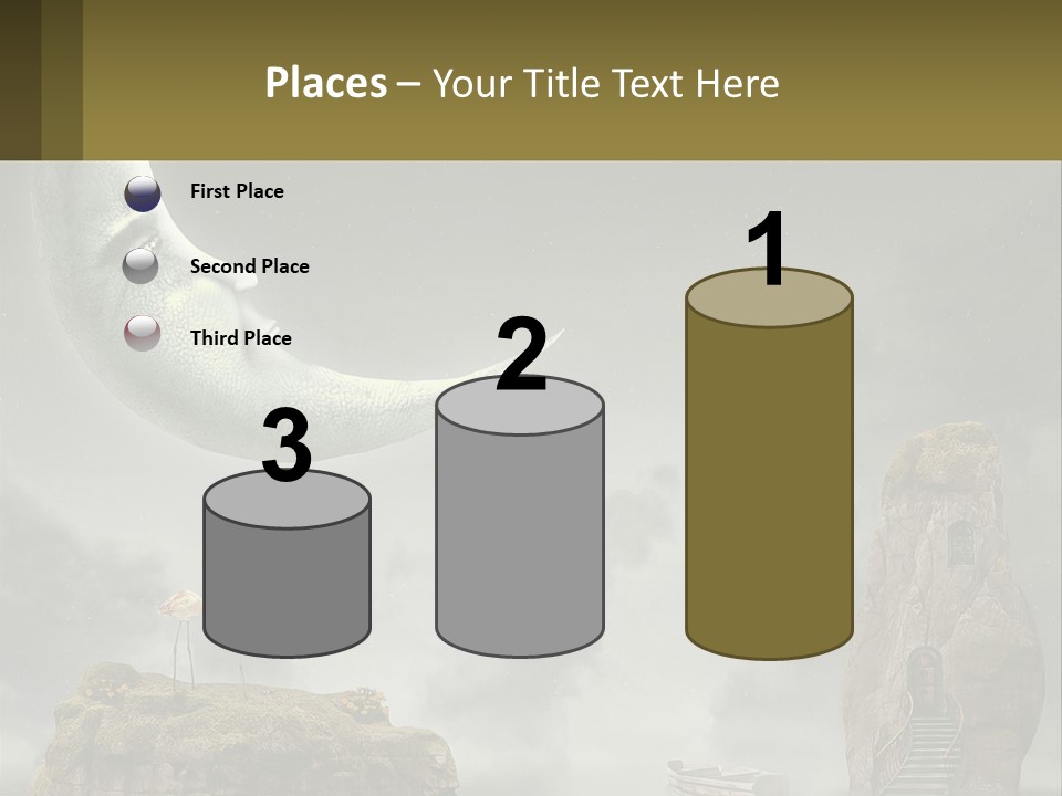 A Man Is Sitting On The Moon In The Sky PowerPoint Template