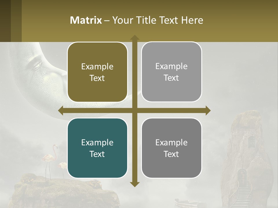 A Man Is Sitting On The Moon In The Sky PowerPoint Template