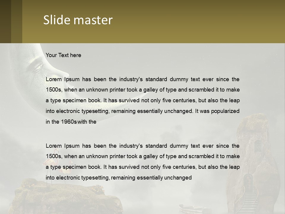 A Man Is Sitting On The Moon In The Sky PowerPoint Template