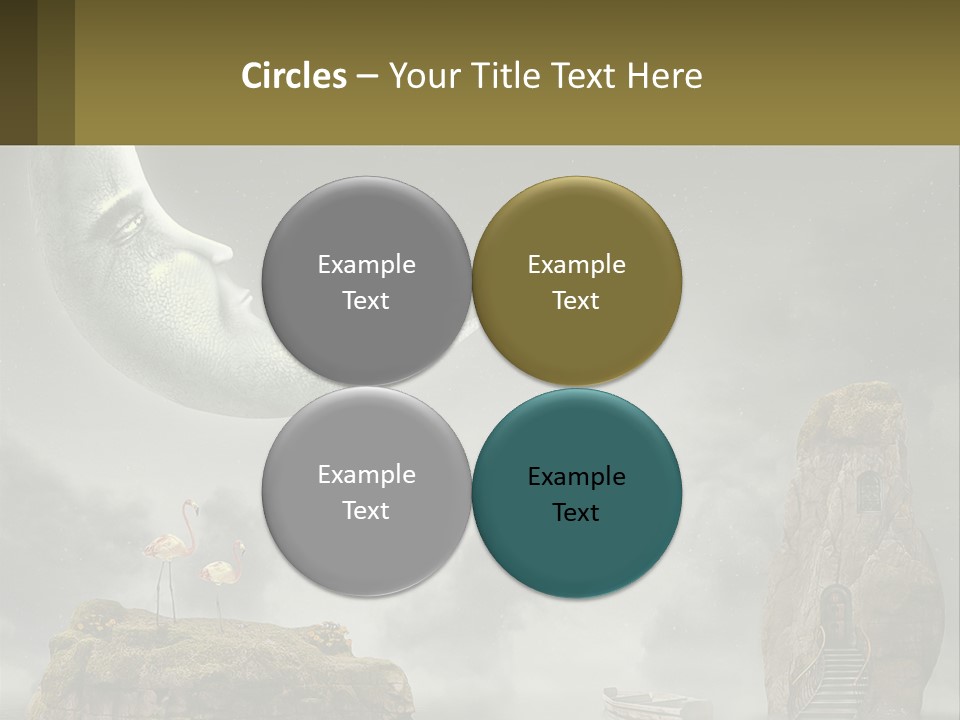 A Man Is Sitting On The Moon In The Sky PowerPoint Template