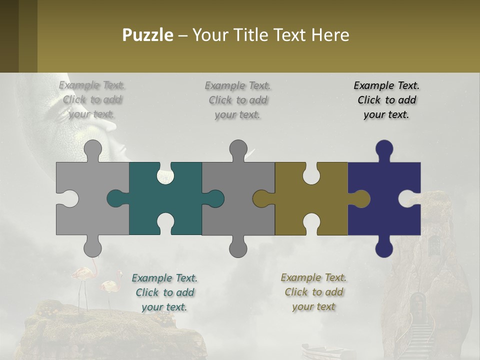 A Man Is Sitting On The Moon In The Sky PowerPoint Template