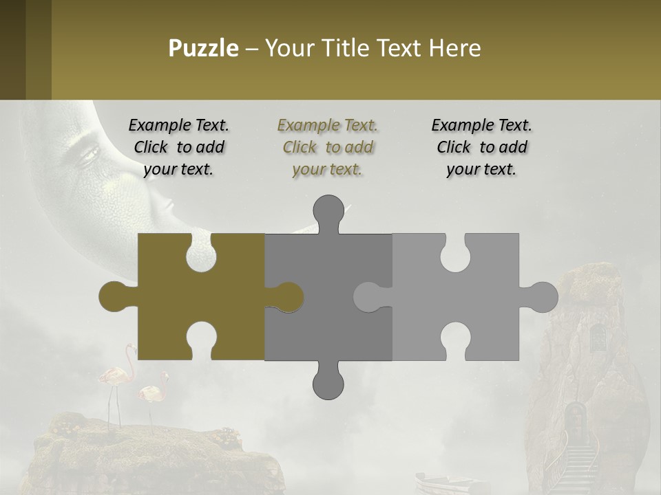 A Man Is Sitting On The Moon In The Sky PowerPoint Template